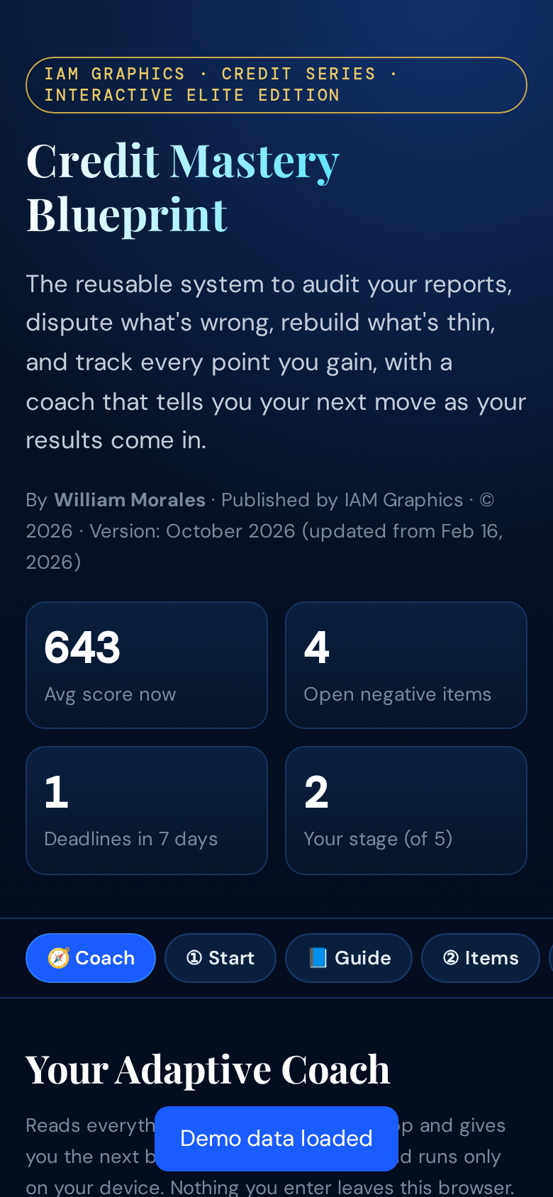 Credit Mastery on a phone